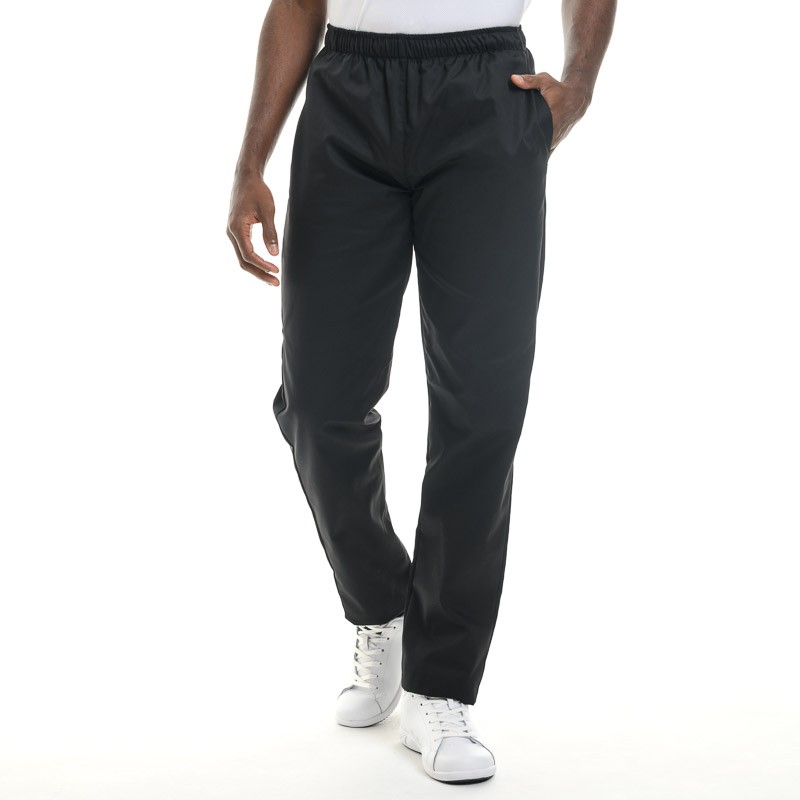 Pantalon de cuisine noir élastique Manelli