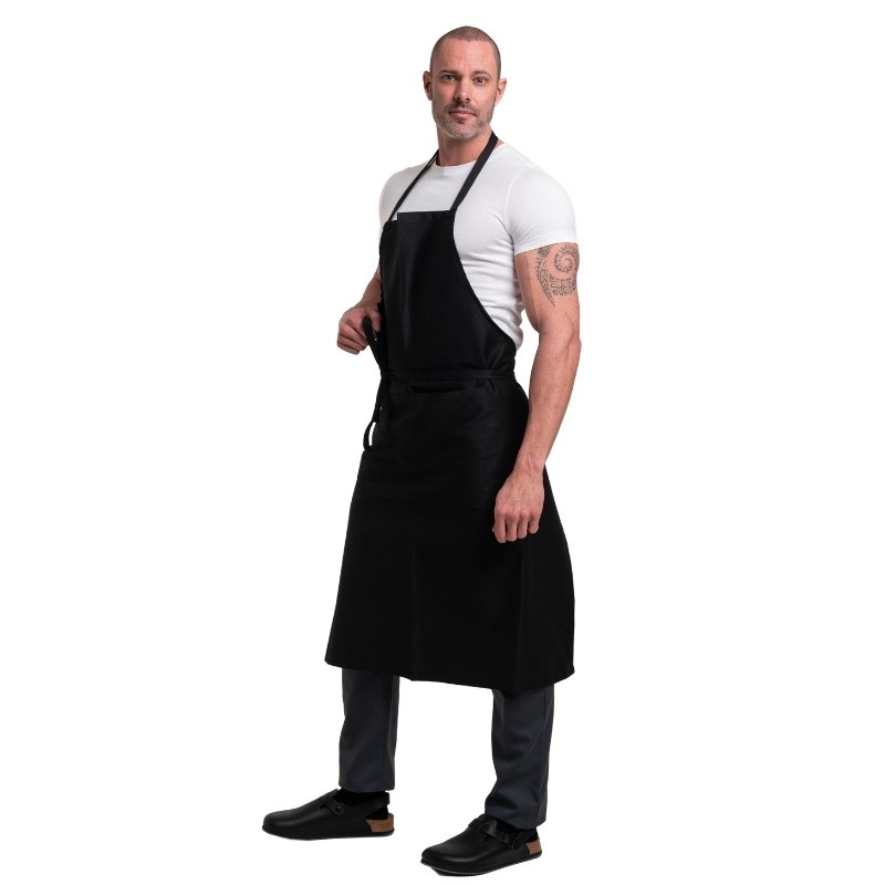 Tablier à Bavette Noir Robur