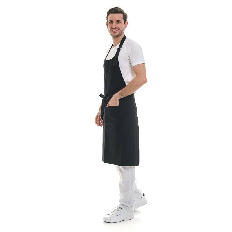 Tablier Noir avec Poche en Coton Bio Toptex