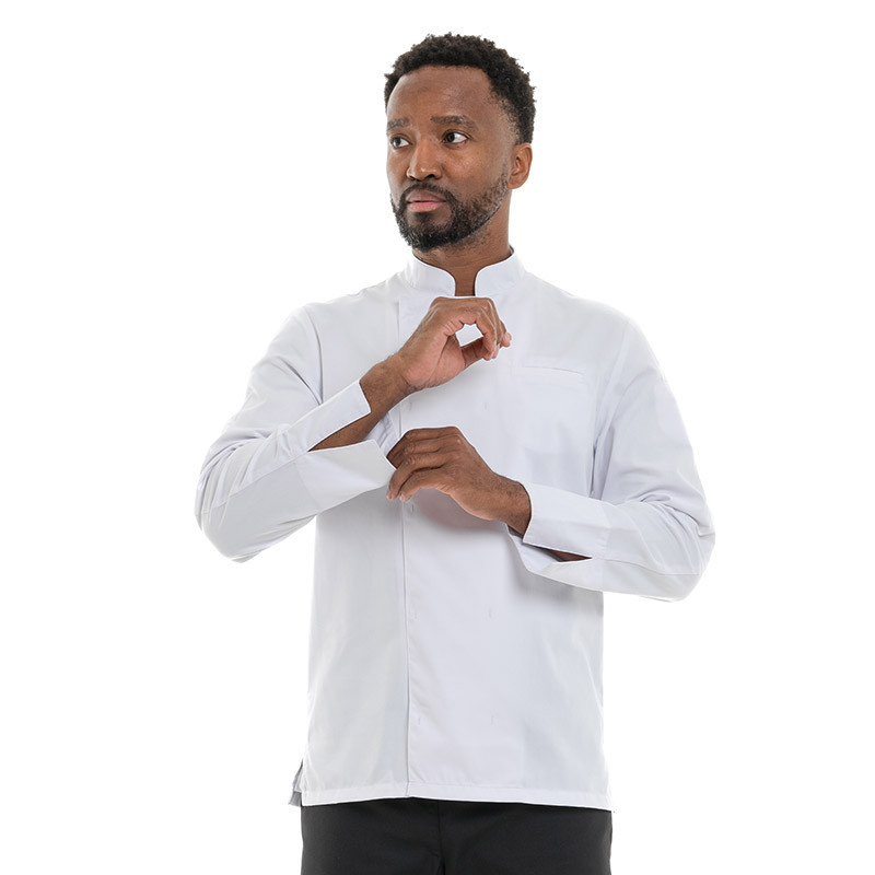 Veste de cuisine blanche Texas à manches longues Manelli