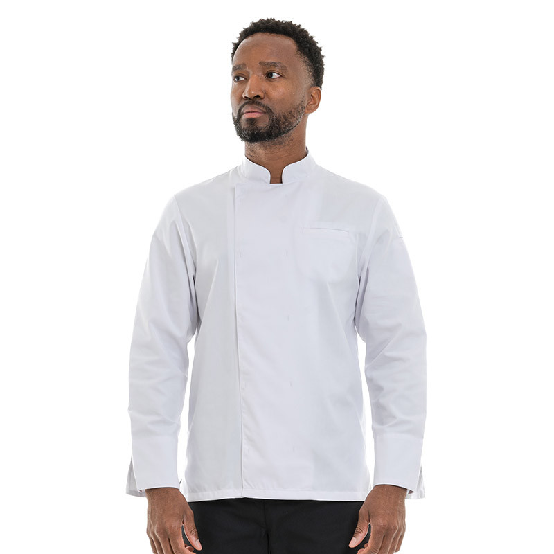 Veste de cuisine blanche Texas à manches longues Manelli